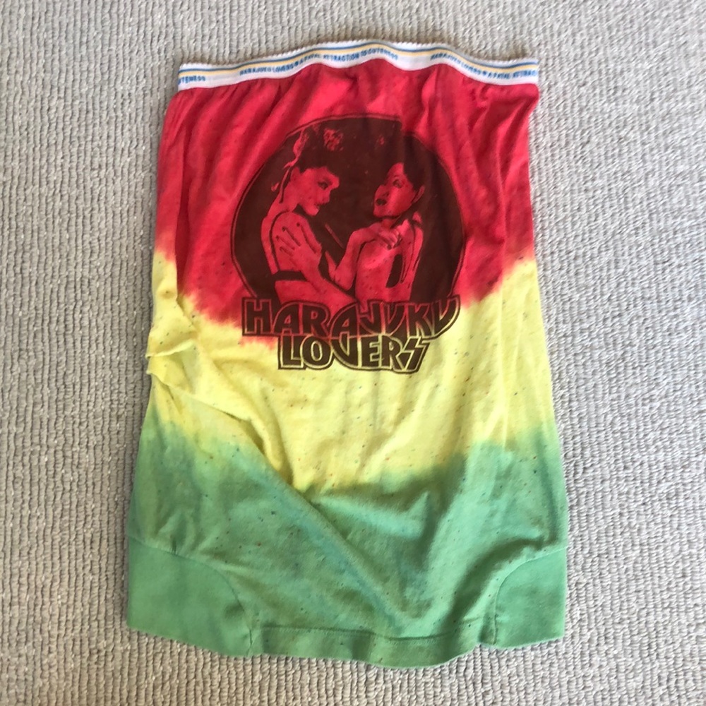 Harajuku Lover Rasta tube top S